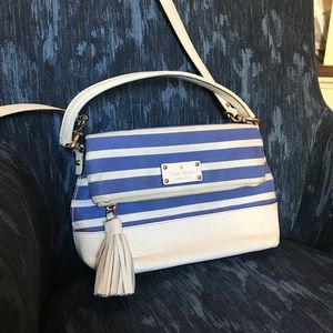 Kate spade blue & white stripe purse